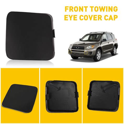 Pair Front Bumper Tow Hook Eye Cover Cap For Toyota RAV4 2011 2012 Left