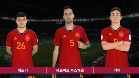 SBS 2022 FIFA 카타르 월드컵 양팀 선발 라인업 모로코 vs 스페인 SBS