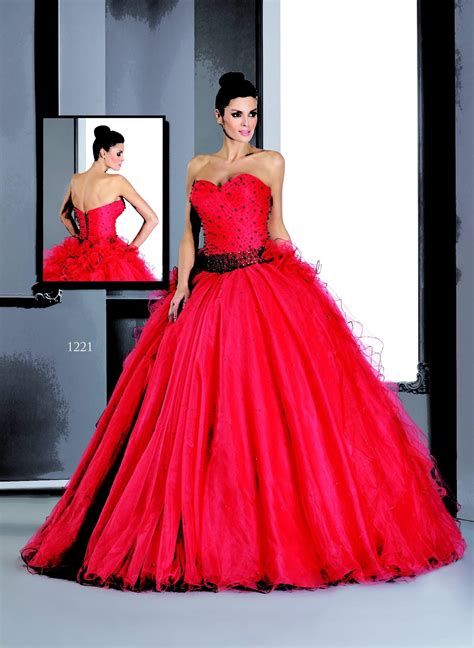 Style T1221 - Strapless Red Ball Gowns – DARIUS CUSTOMS