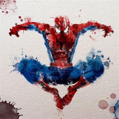 Spiderman Watercolour By Zosco On Deviantart Spiderman Painting