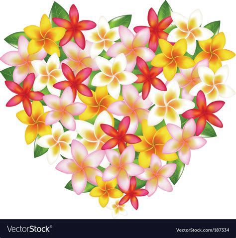 Heart shaped flowers Royalty Free Vector Image