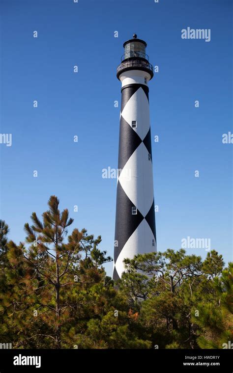 Nc North Carolina Cape Lookout Lighthouse On The South