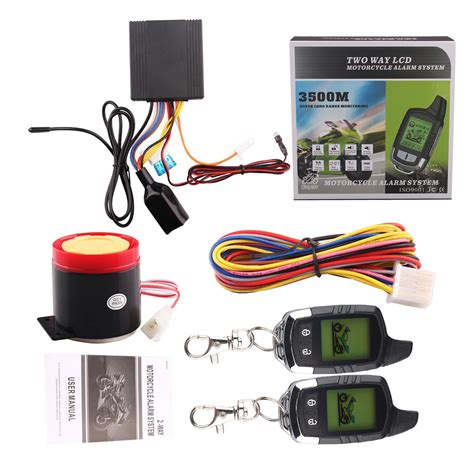 Two Way Motorcycle Alarm System Anti Theft Remote Control Engine Start