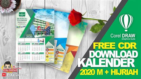 Template Kalender File Cdr Coreldraw Gratis Youtube