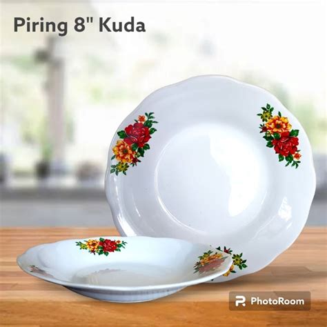 Jual PIRING DAN MANGKOK KERAMIK KUDA SERIES 6 Biji MANGKOK CEKUNG