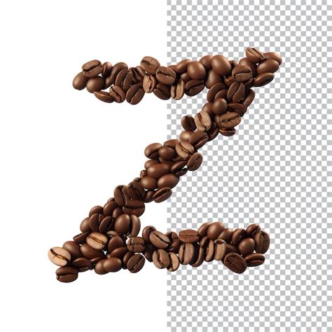 Premium Psd Alphabet D Is Made Of Coffee Beans