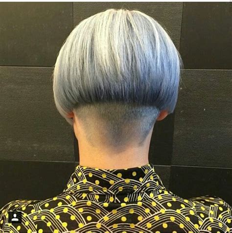 Short Bob Buzzed Nape A Line With High Buzzed Nape Short Bob