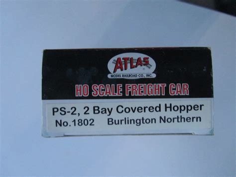 Vintage Ho Atlas Ps 2 2 Bay Covered Hopper 1802 Berlington Northen R