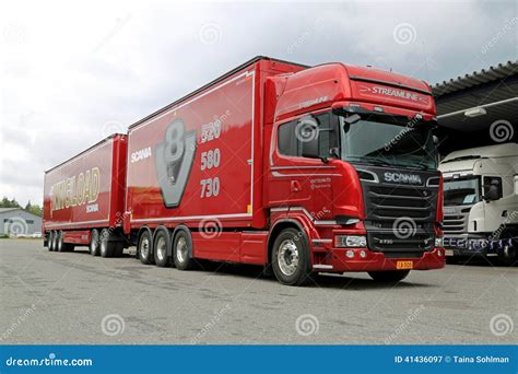 Scania R730 Euro 6 V8 Woodchip Truck Editorial Photography Image Of Hauling Forwarding 41436097