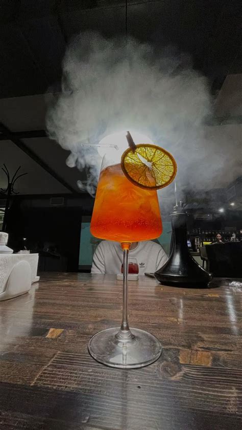 Aperol sprits cocktail orange fog дым коктейль ресторан бар оранжевый ...