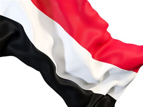 Waving Flag Closeup Illustration Of Flag Of Yemen