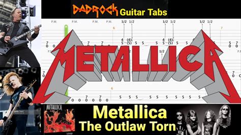 The Outlaw Torn Metallica Guitar Bass Tabs Lesson Youtube