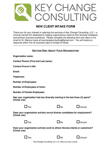 Fillable Online New Client Intake Form Img Wsimg Fax Email Print