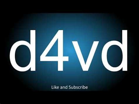 d4vd how to pronounce