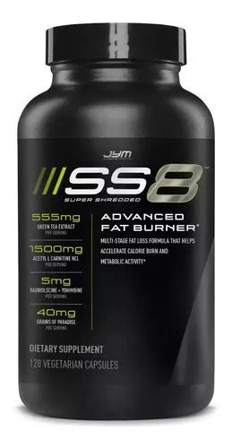 Melhor Queimador De Gordura - Queimador de gordura super triturado Jym Ss8 120 cápsulas de sabor ...