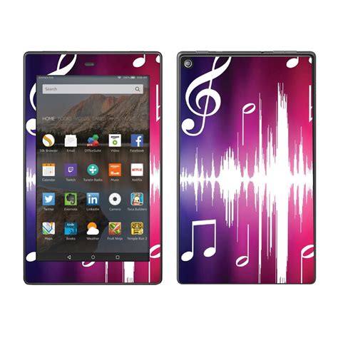 Skins Decals For Amazon Fire Hd 8 Tablet / Music Notes Glowing ...