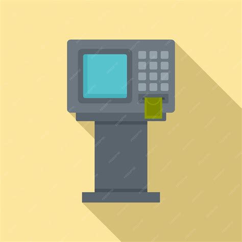 Premium Vector Bank Atm Machine Icon Flat Illustration Of Bank Atm