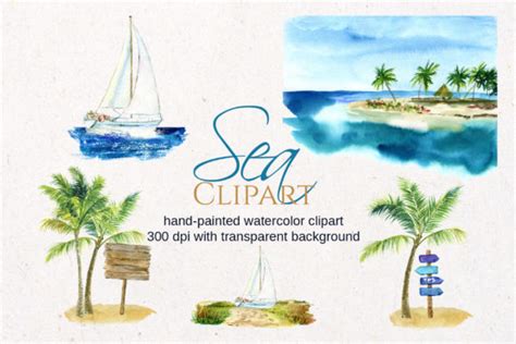 Seascape Clipart Graphic By Elena Dorosh Art Creative Fabrica