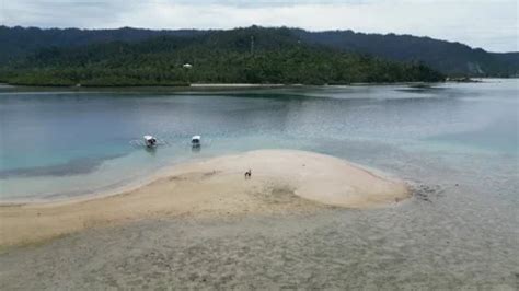 Aerial View Around Naked Island Port Bar Stock Video Pond