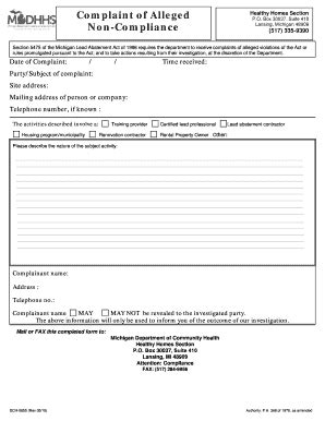 Fillable Online Complaint Of Alleged Fax Email Print PdfFiller