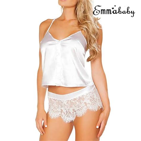 2pcs Women Lady Sexy Lace Sleepwear Tank Top Shorts Clothes Set Babydoll Lingerie Nightdress