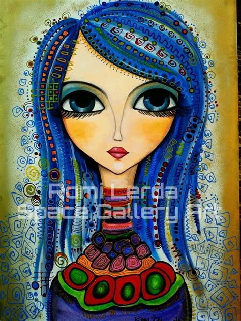 ROMI LERDA ART Zentangle Claudia Tremblay Big Eyes Art Happy