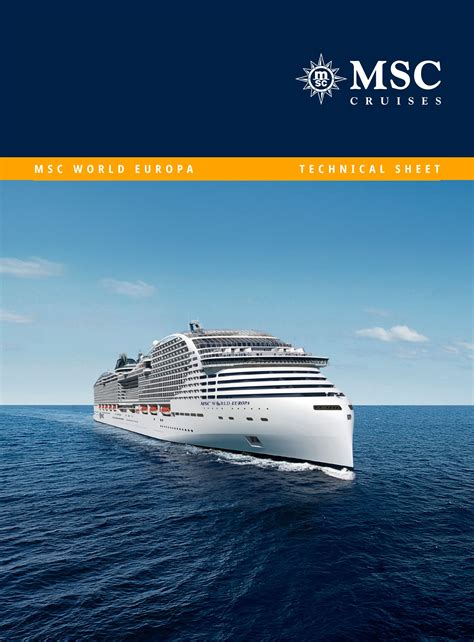 msc cruises ire technical sheet msc world europa  msc cruises issuu