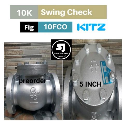 Jual Swing Check Valve Inch Kitz Jis K Cast Iron Jakarta Pusat