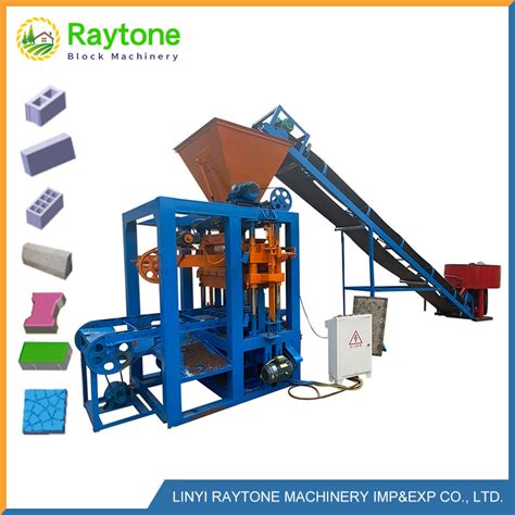 Qt4 24 Semiautomatic Cement Paver Solid Hollow Brick Concrete Block