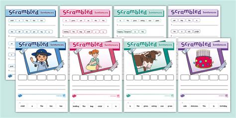 Scrambled Sentences Activity Pack Teacher Made Twinkl