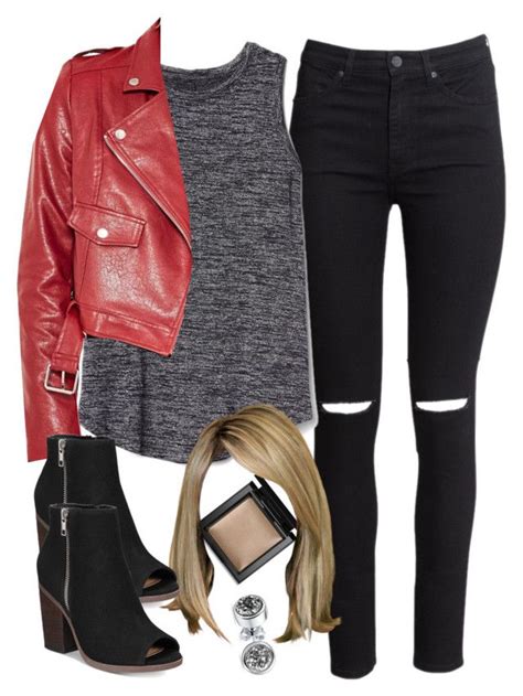 Edgy Hanna Marin Inspired Outfit With Red Leather Jacket Red Leather Jacket Outfit Red Jacket