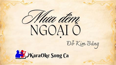 Mưa đêm ngoại ô Song Ca Karaoke Cui bap music YouTube