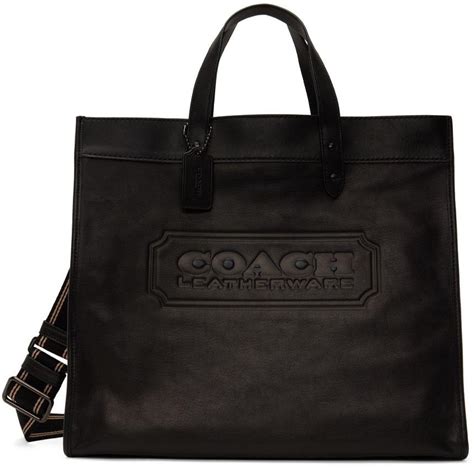 Coach Field Tote In Black For Men Lyst