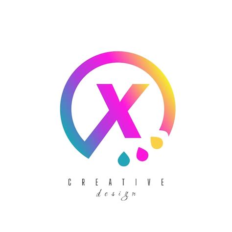 Premium Vector Circle Initial Letter X Logo Design