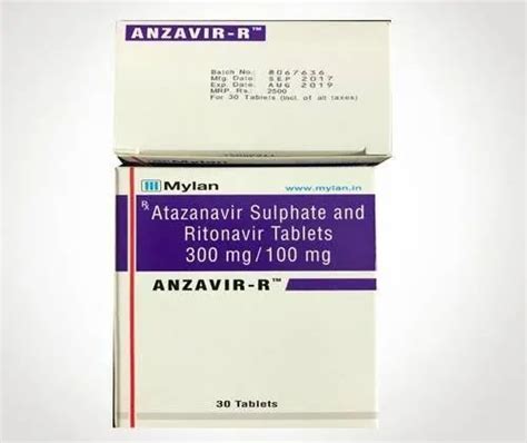 ANZAVIR R Tablet Atazanavir 300mg Ritonavir 100mg Treatment For HIV