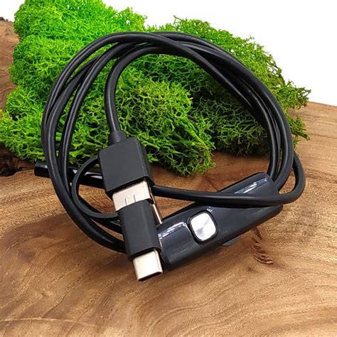 3 в 1 Камера ендоскоп 2 метри 5.5 мм USB/micro USB/Type C бороскоп, м ...