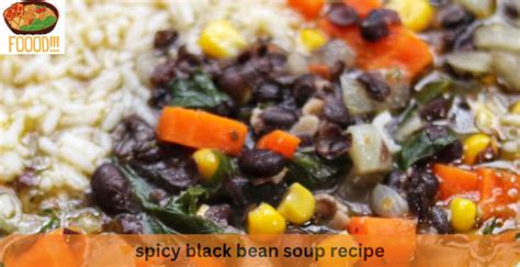 spicy black bean soup recipe