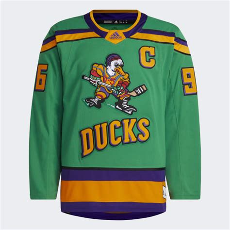 Adidas Mens Hockey Mighty Ducks Conway Authentic Jersey Green Adidas Us