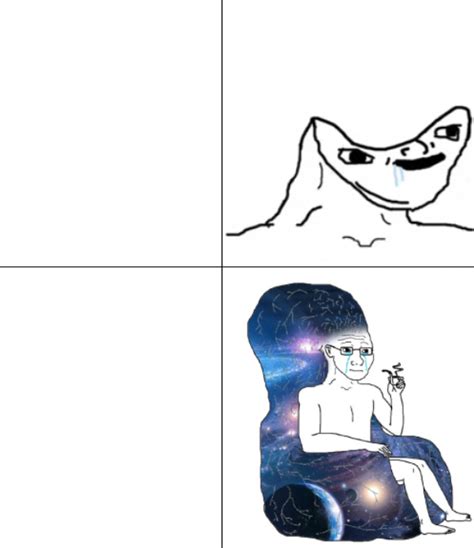 Galaxy Brain Wojak Vs Brainless Wojak Blank Template Imgflip