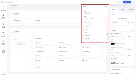 filter easystore documentation joomshaper