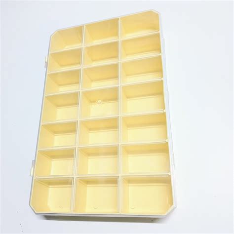 Caixa Plastica Organizadora Divisórias Amarelo Nude Retentive Vedações