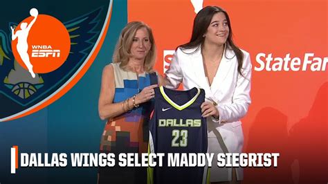 Dallas Wings Select Maddy Siegrist With The No 3 Pick In The WNBA