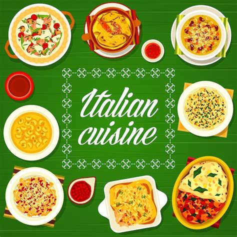 Premium Vector Italian Cuisine Menu Cover Italy Restaurant Food