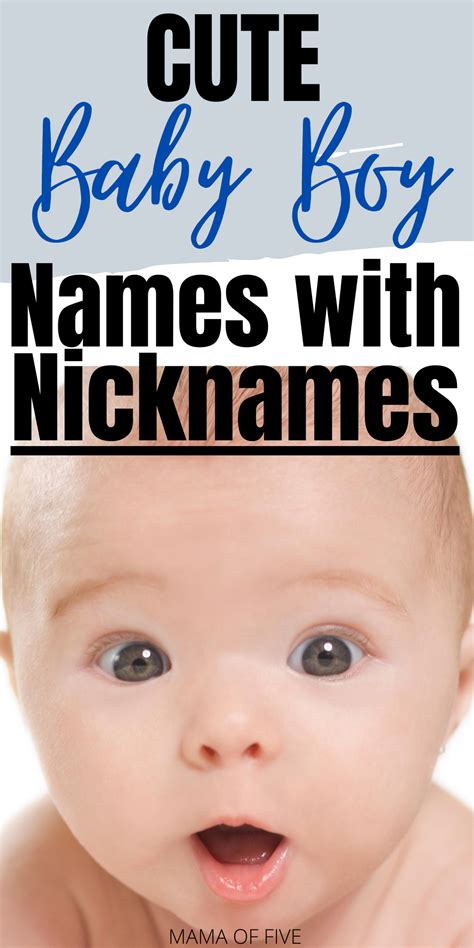 100 Cute And Popular Boy Names With Nicknames Artofit