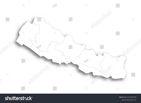 Nepal Political Map Administrative Divisions Provinces Stock Vector ...