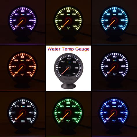 New 74mm Greddy Sirius Meter 7 Colors Racing Car Gauge 3 Inch Water