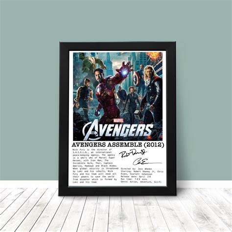 Marvel Avengers Assemble Movie Poster Avengers Marvel | Etsy