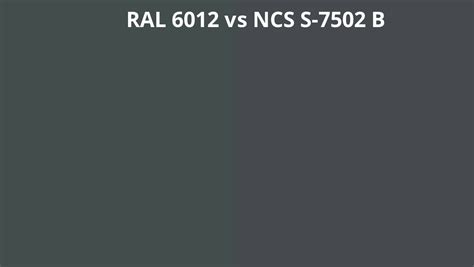 Ral 6012 Vs Ncs S 7502 B Ral Colour Chart Uk