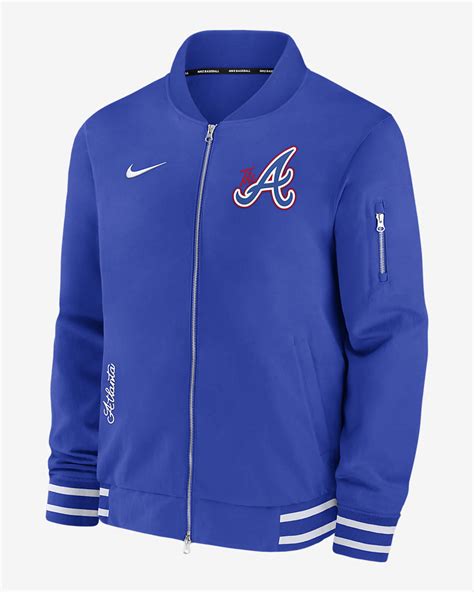 Chamarra bomber Nike de la MLB con cierre completo para hombre Atlanta ...