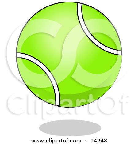 Royalty-Free (RF) Clipart Illustration of a Green Tennis Ball With ...